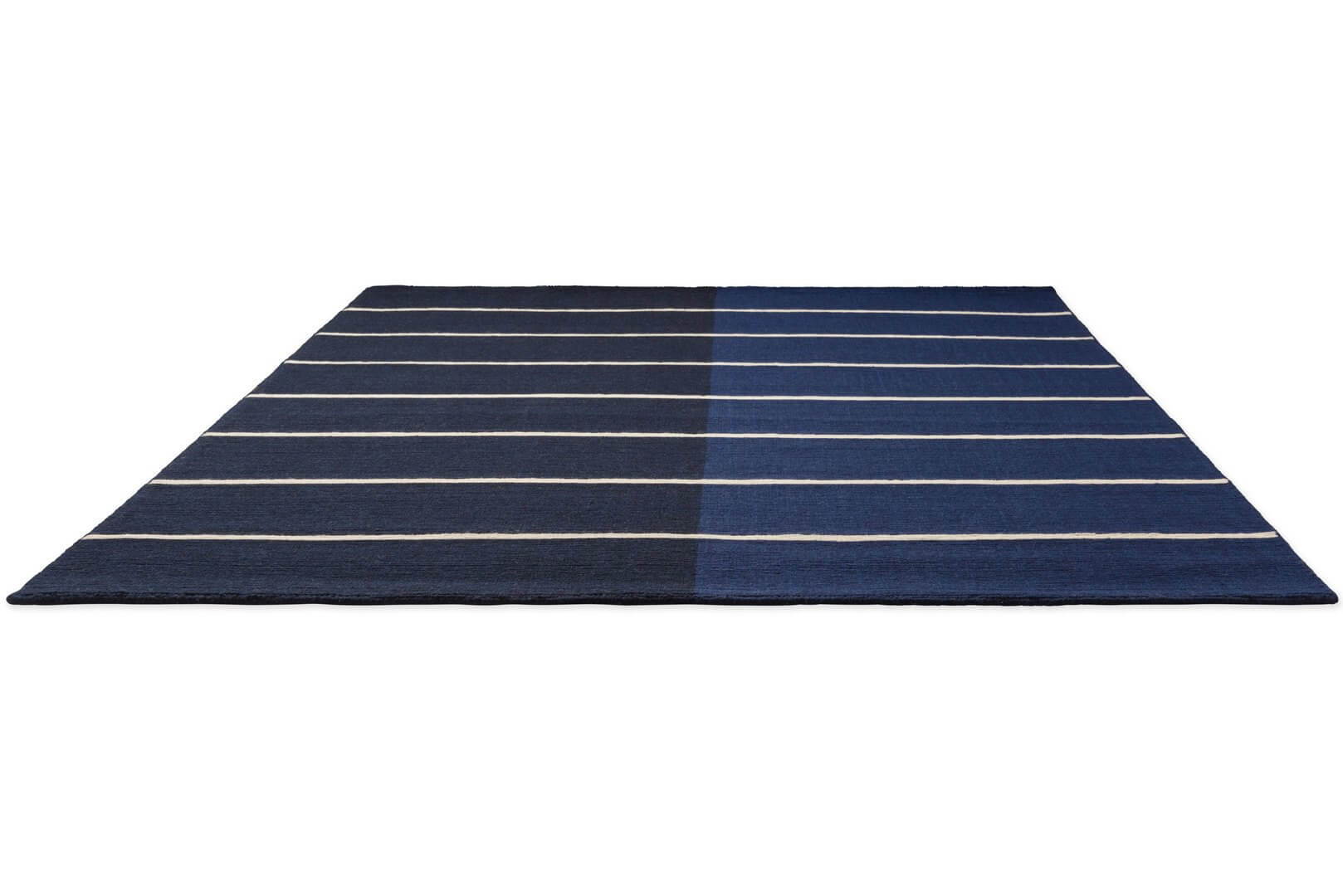 Dywan wełniany w paski Marimekko Tiibet Deep Blue 132808