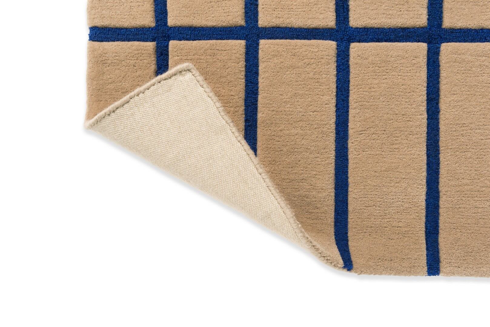 Dywan wełniany w kratkę Marimekko Tiiliskivi Bright Blue 132908