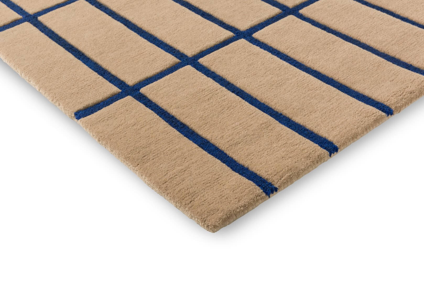 Dywan wełniany w kratkę Marimekko Tiiliskivi Bright Blue 132908