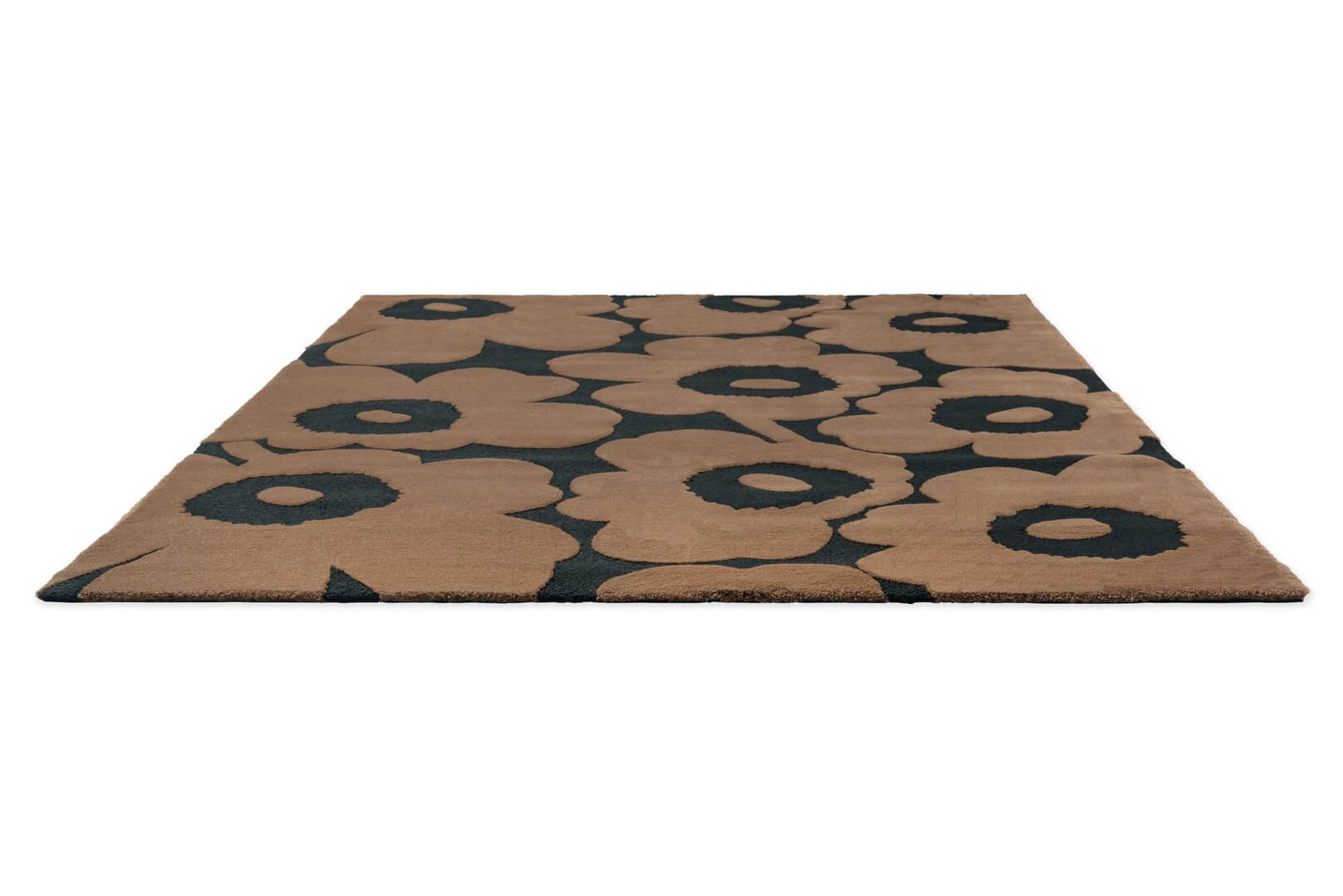 Dywan wełniany w kwiaty retro Marimekko Unikko Beige 132211