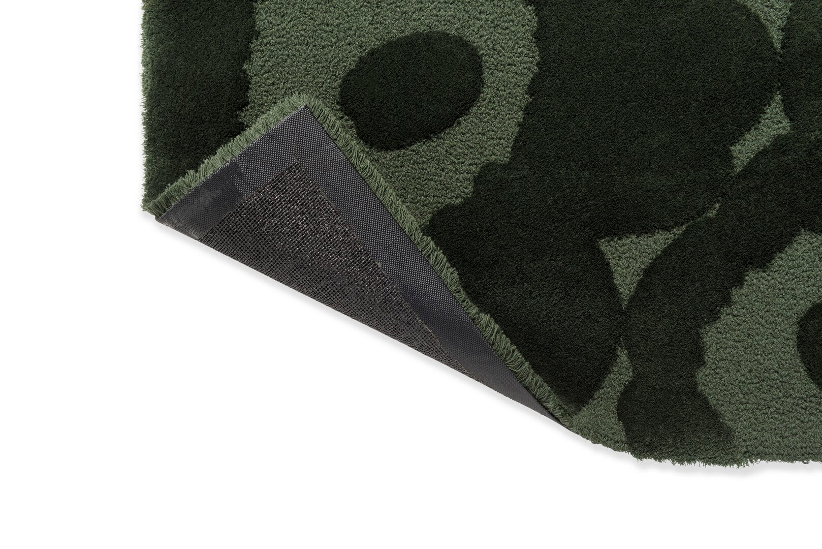 Dywan wełniany w kwiaty retro Marimekko Unikko Dark Green 132207