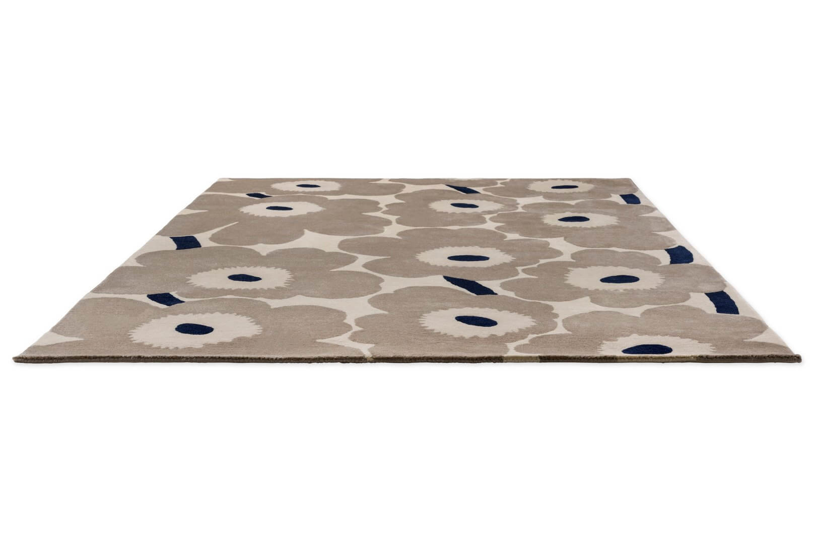 Dywan wełniany kwiaty Marimekko Unikko Greige 132401