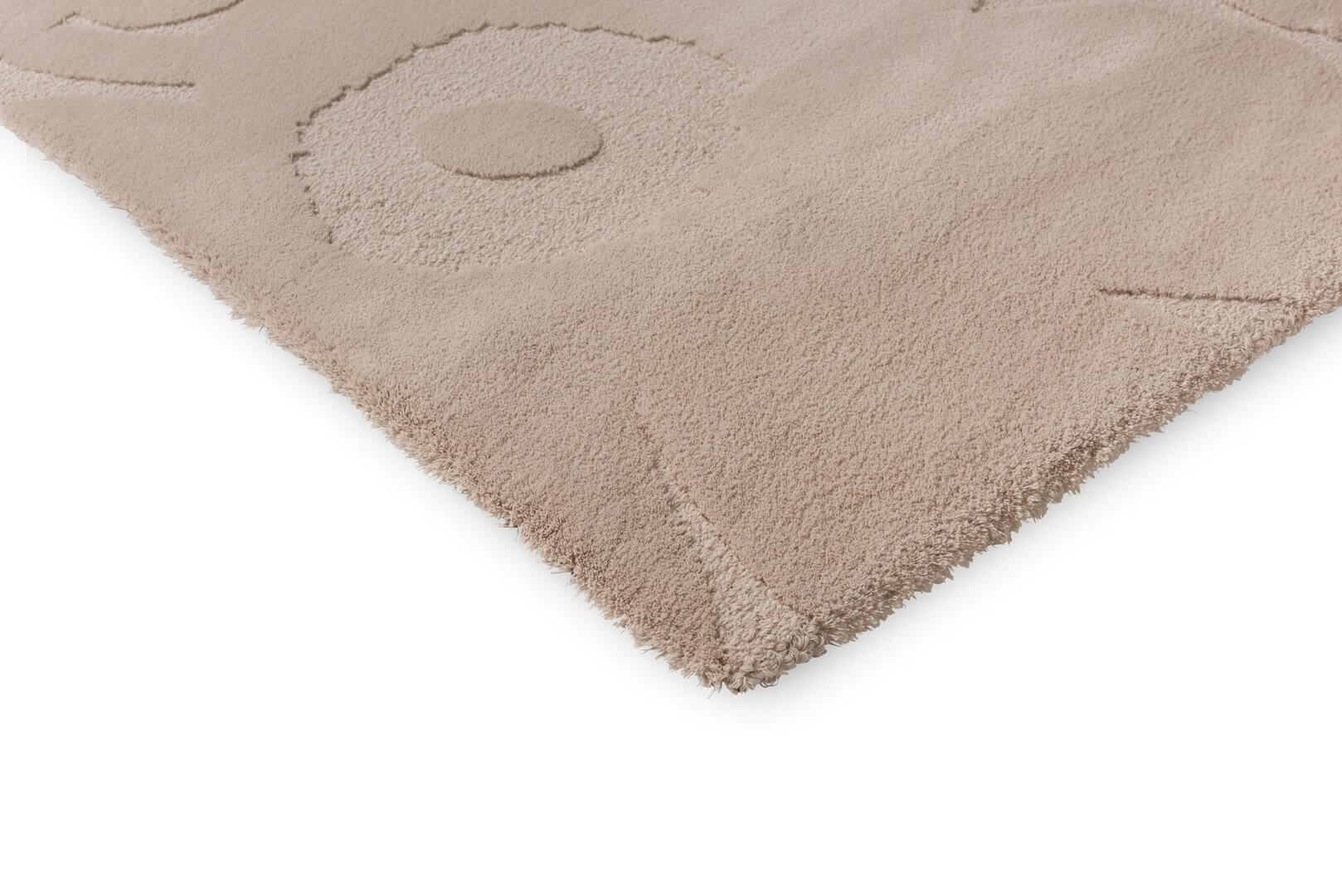 Dywan wełniany w kwiaty retro Marimekko Unikko Light Beige 132201