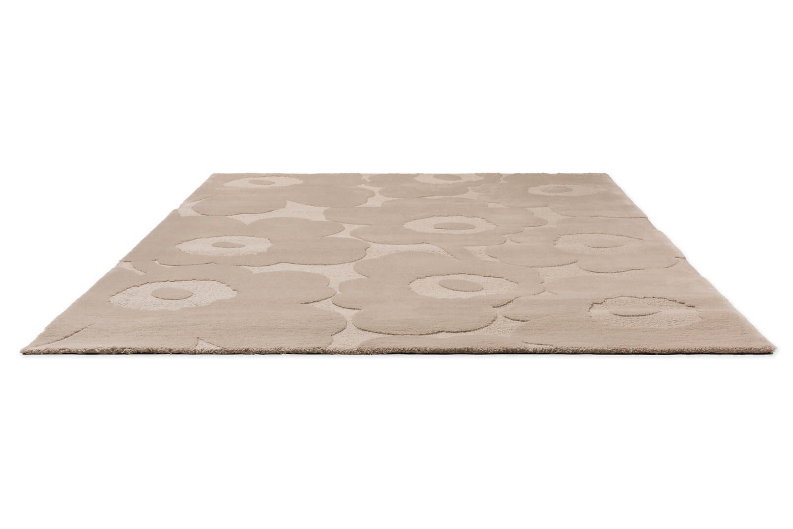 Dywan wełniany w kwiaty retro Marimekko Unikko Light Beige 132201
