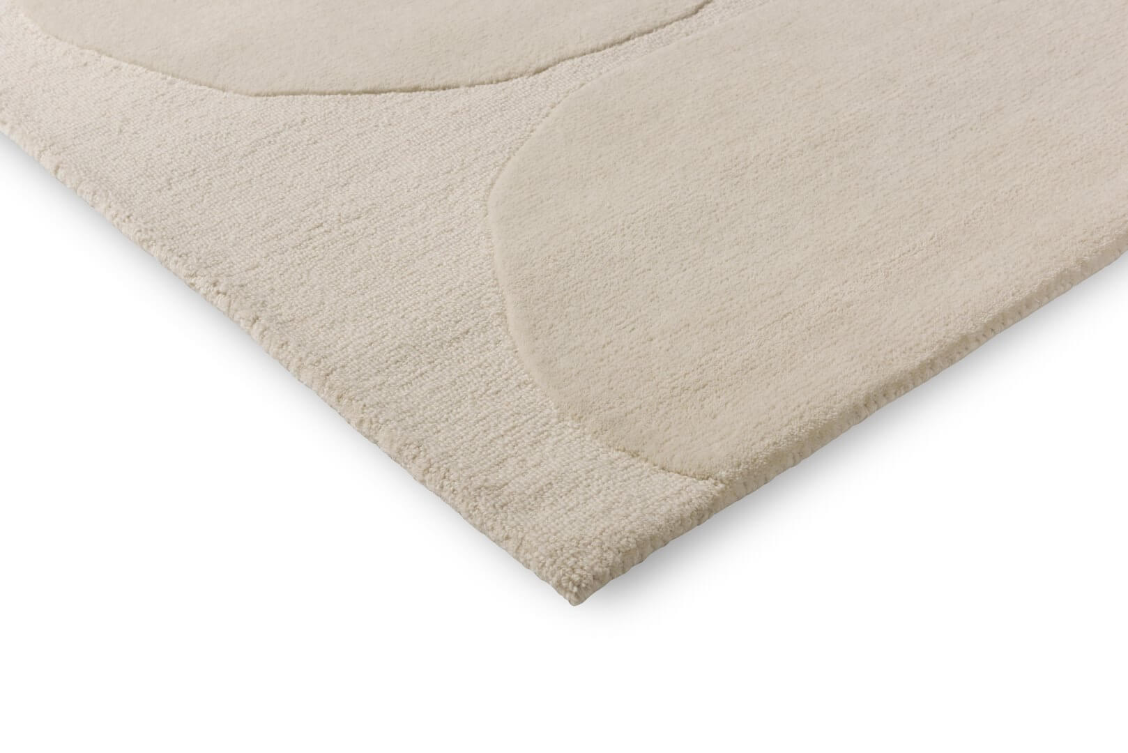 Dywan wełniany geometryczny koła Marimekko Isot Kivet Natural White 132501