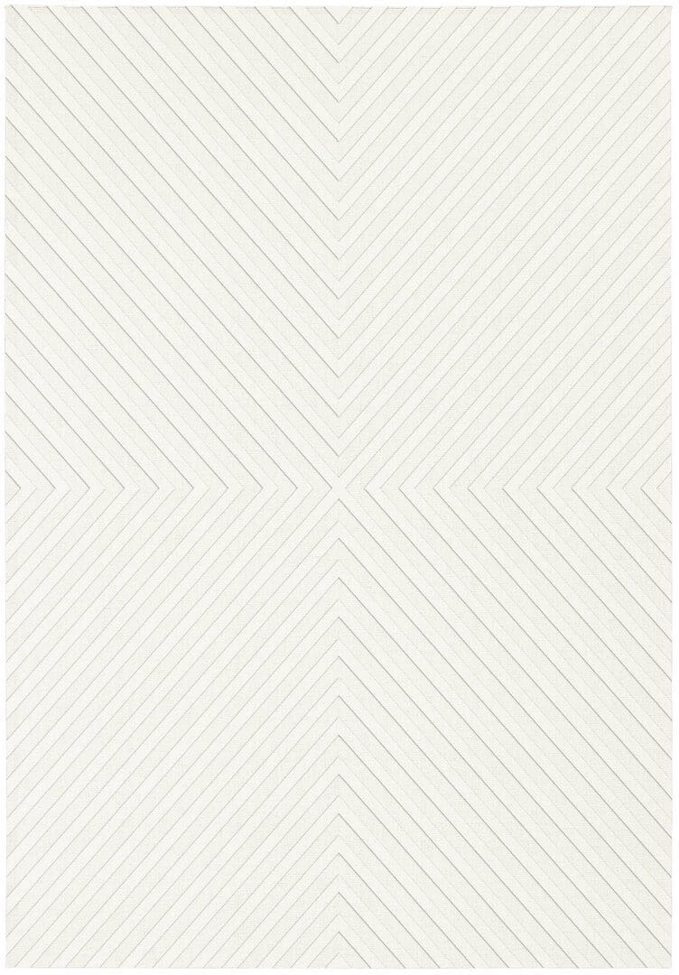 Dywan zewnętrzny geometryczny Acores II White Carpet Decor Outdoor/Indoor