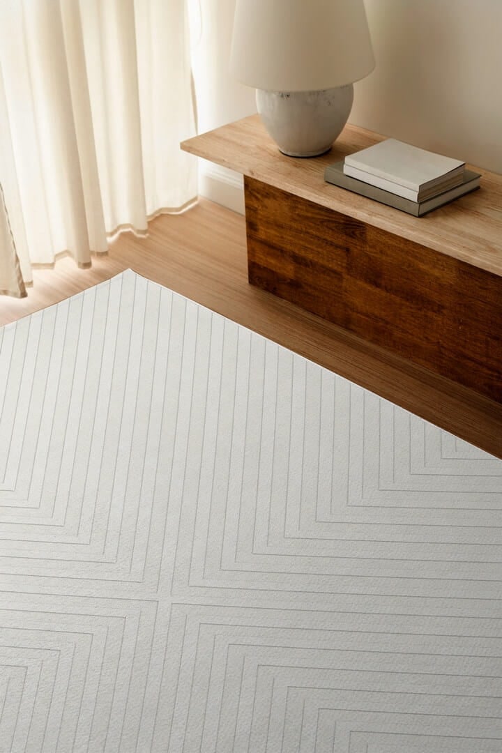Dywan zewnętrzny geometryczny Acores II White Carpet Decor Outdoor/Indoor
