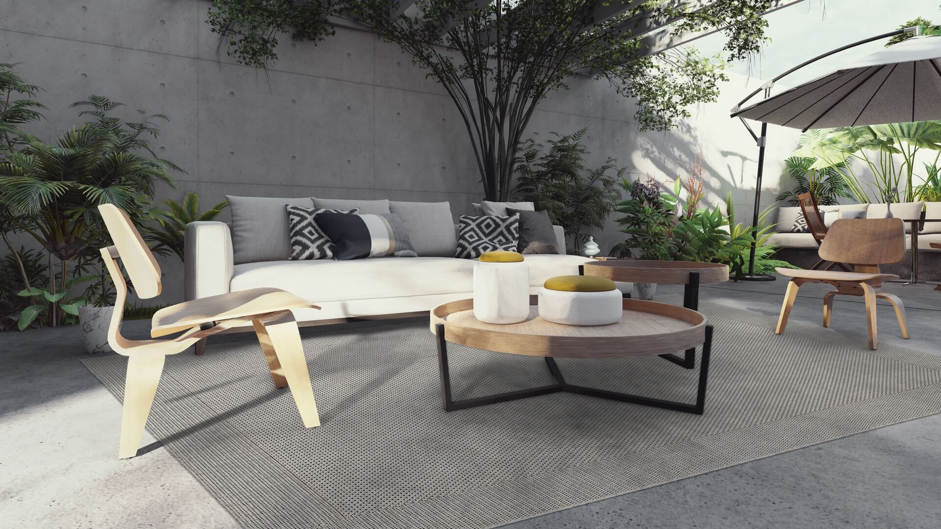 Dywan zewnętrzny Deserto Gray Carpet Decor Outdoor/Indoor