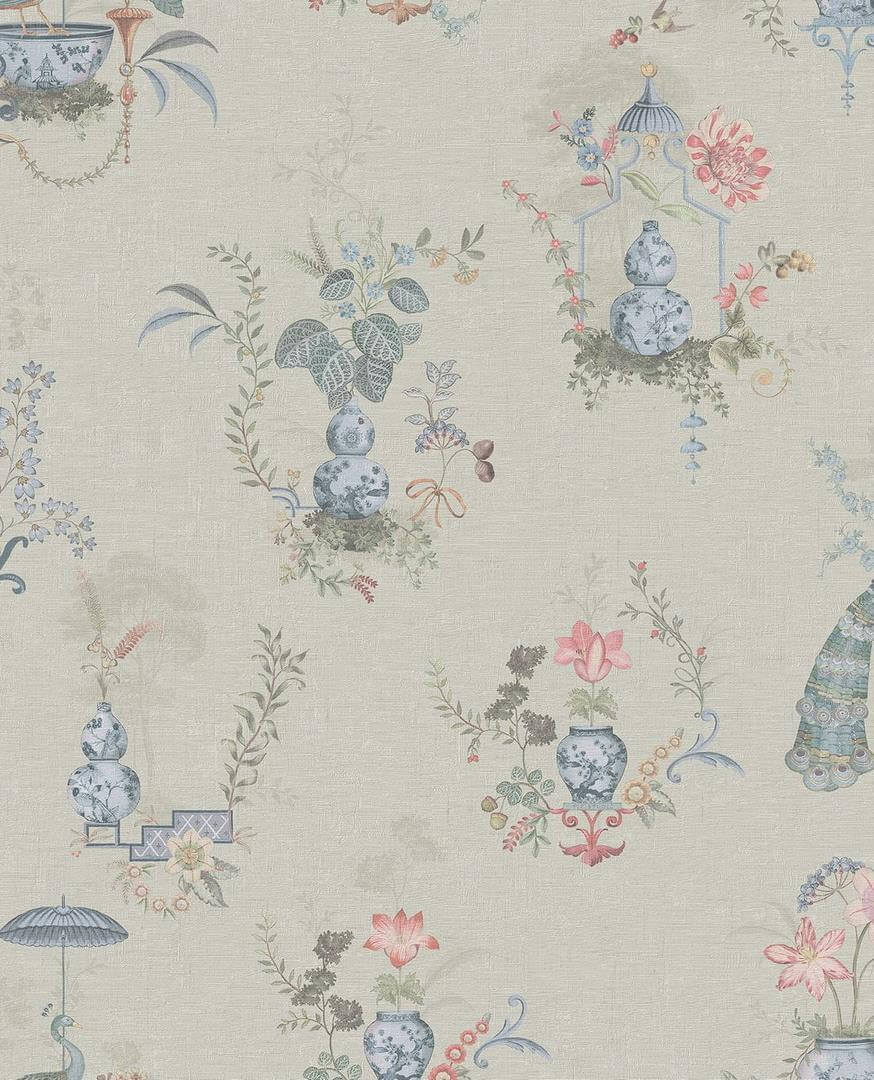 Tapeta botaniczna – wazony i ptaki Eijffinger 333140 Pip Studio 6