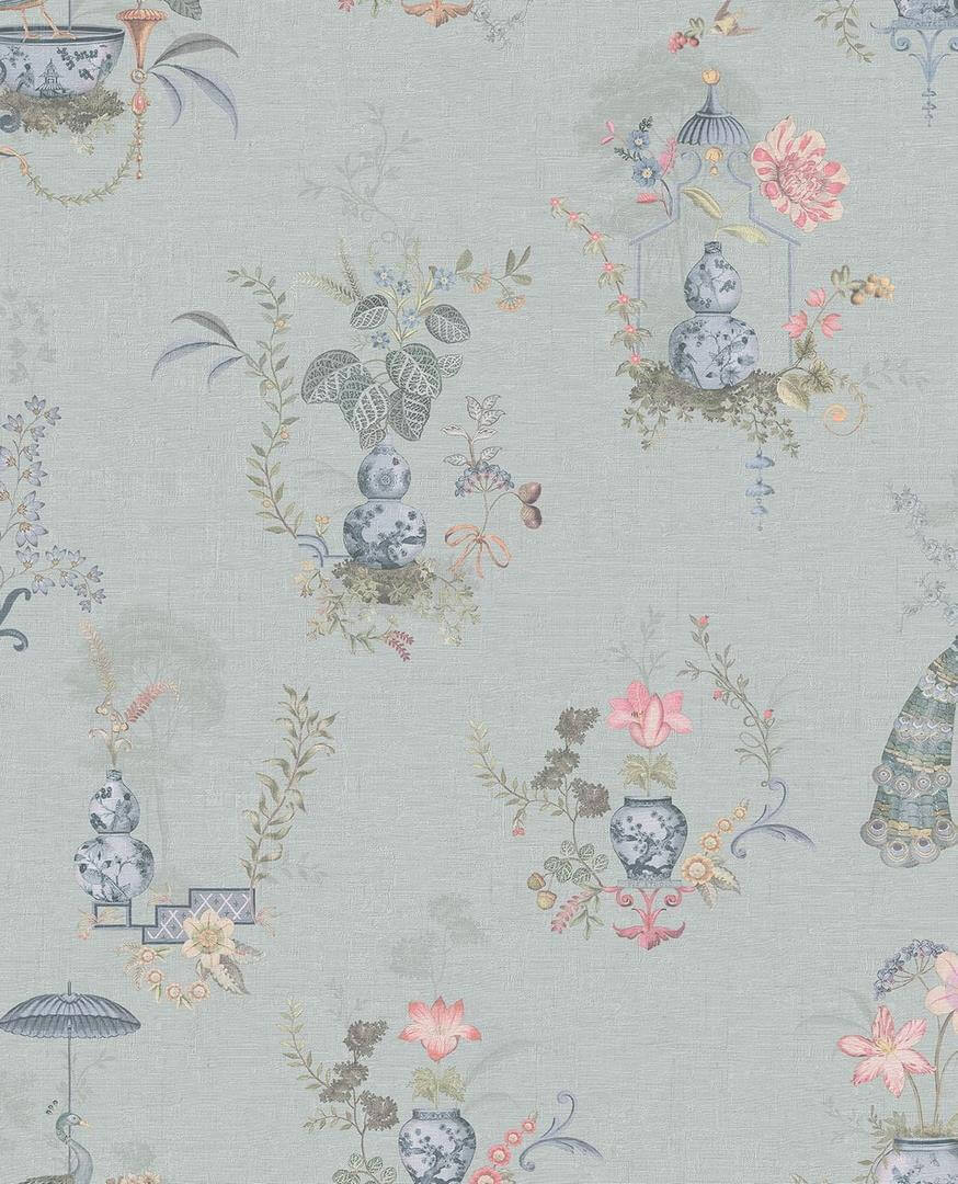 Tapeta botaniczna – wazony i ptaki Eijffinger 333141 Pip Studio 6