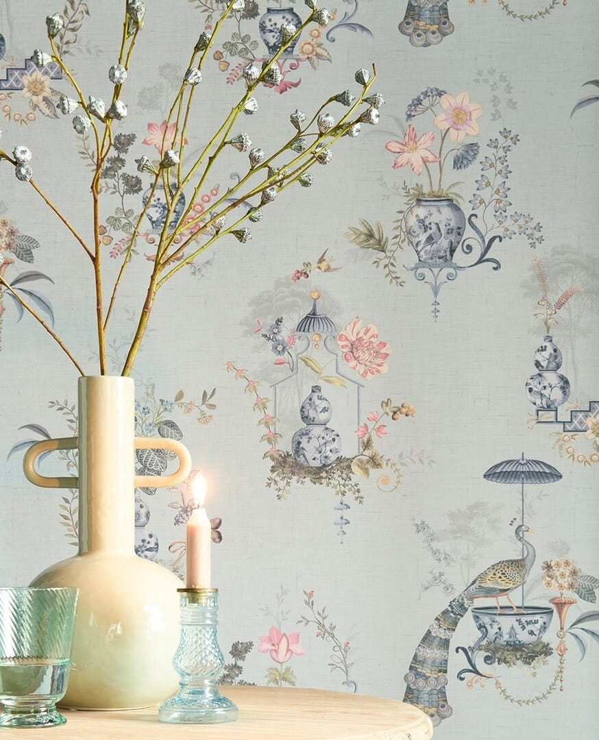 Tapeta botaniczna – wazony i ptaki Eijffinger 333141 Pip Studio 6