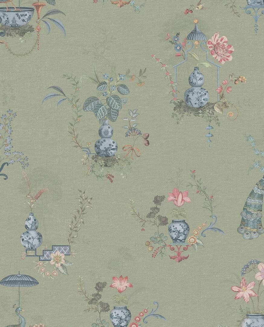Tapeta botaniczna – wazony i ptaki Eijffinger 333142 Pip Studio 6