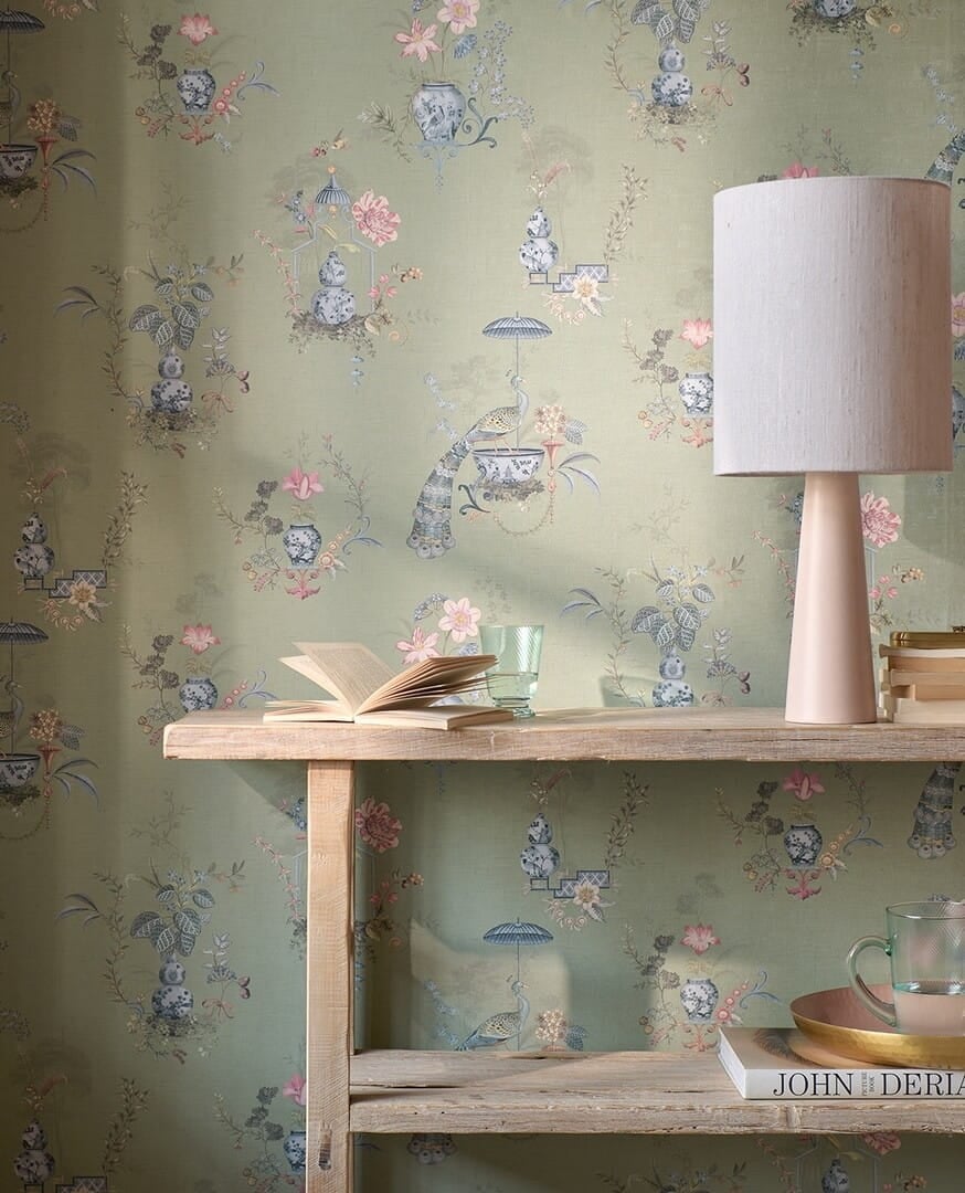 Tapeta botaniczna – wazony i ptaki Eijffinger 333142 Pip Studio 6