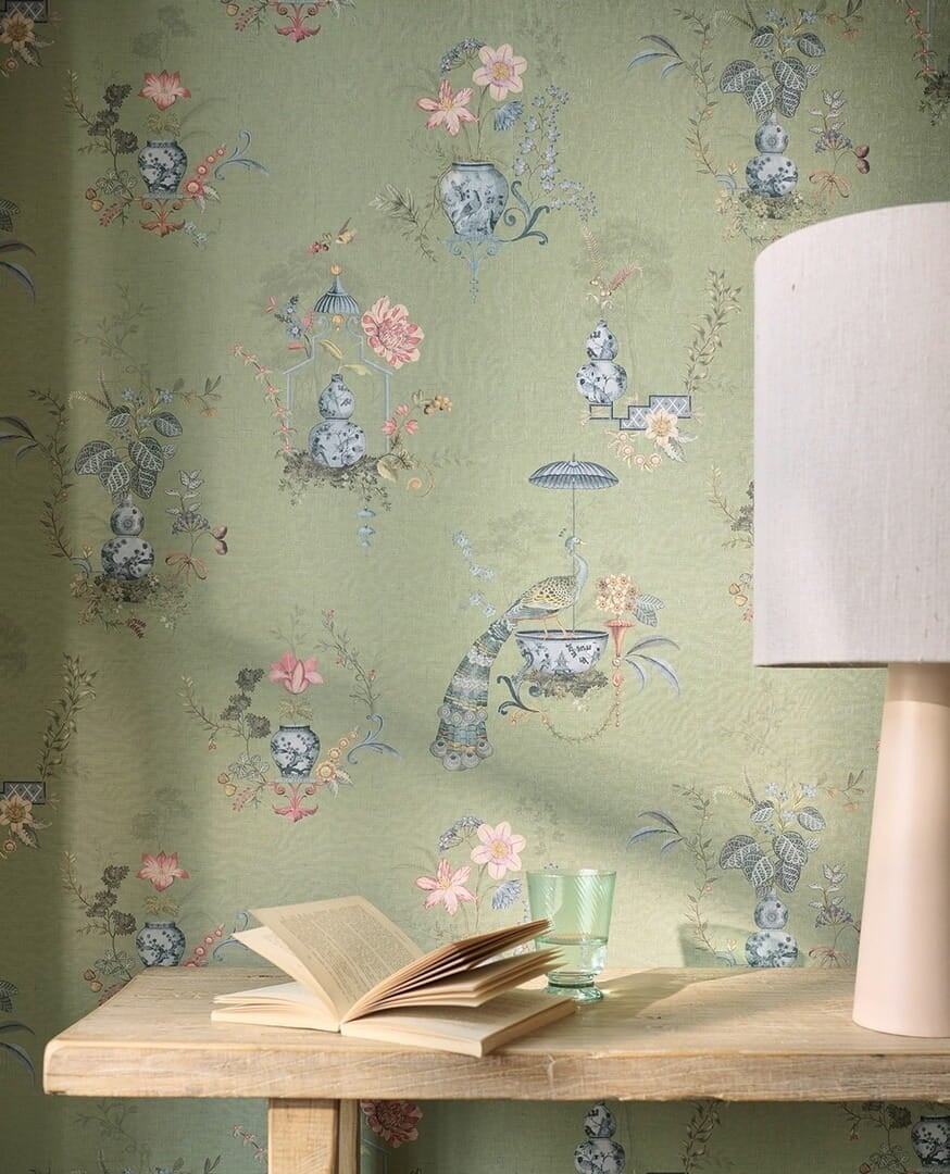 Tapeta botaniczna – wazony i ptaki Eijffinger 333142 Pip Studio 6