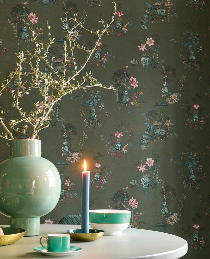 Tapeta botaniczna – wazony i ptaki Eijffinger 333144 Pip Studio 6