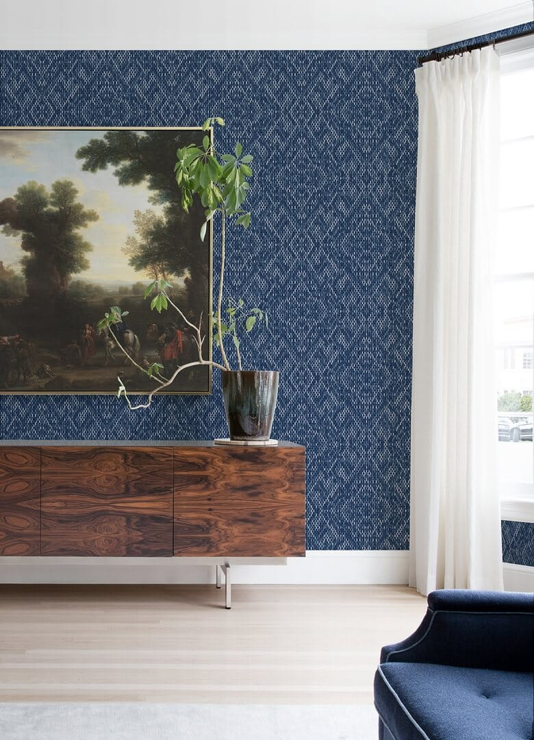 Tapeta geometryczna z efektem tkania Fine Decor FD26242 Scott Living II By Drew & Jonathan