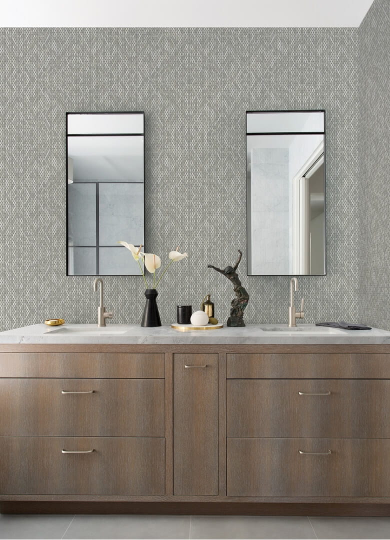 Tapeta geometryczna z efektem tkania Fine Decor FD26247 Scott Living II By Drew & Jonathan