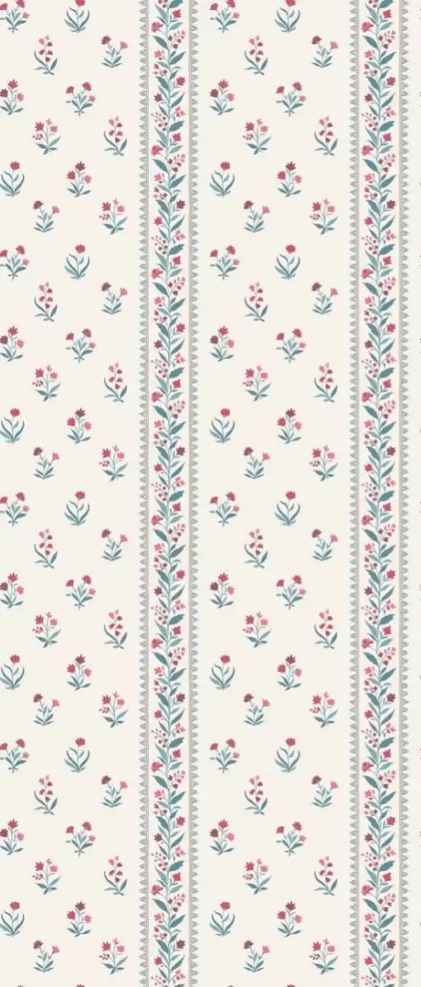 Tapeta kwiaty i pasy Nina Campbell NCW4493-01 Petit Dapuri Signature Collection