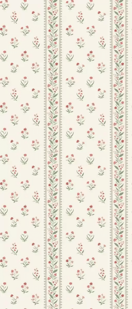 Tapeta kwiaty i pasy Nina Campbell NCW4493-02 Petit Dapuri Signature Collection