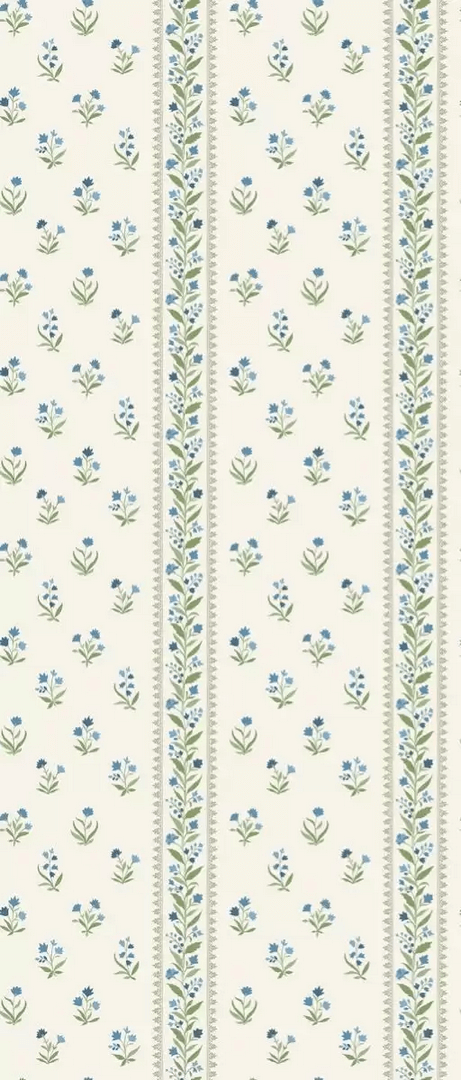 Tapeta kwiaty i pasy Nina Campbell NCW4493-03 Petit Dapuri Signature Collection
