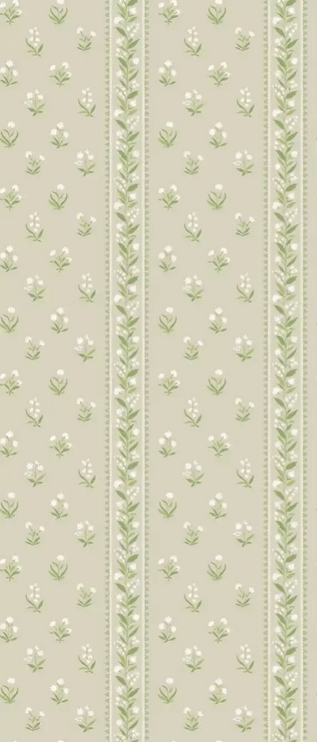 Tapeta kwiaty i pasy Nina Campbell NCW4493-04 Petit Dapuri Signature Collection