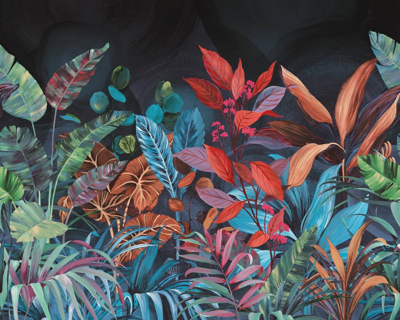 Mural kolorowa liście Grandeco BZ6001 Belize