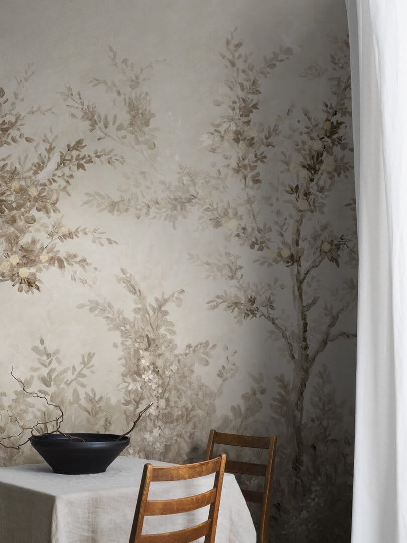 Mural drzewa w impresjonistycznym stylu Boras Tapeter Studio 9584W Lydia's Garden Garden Collection