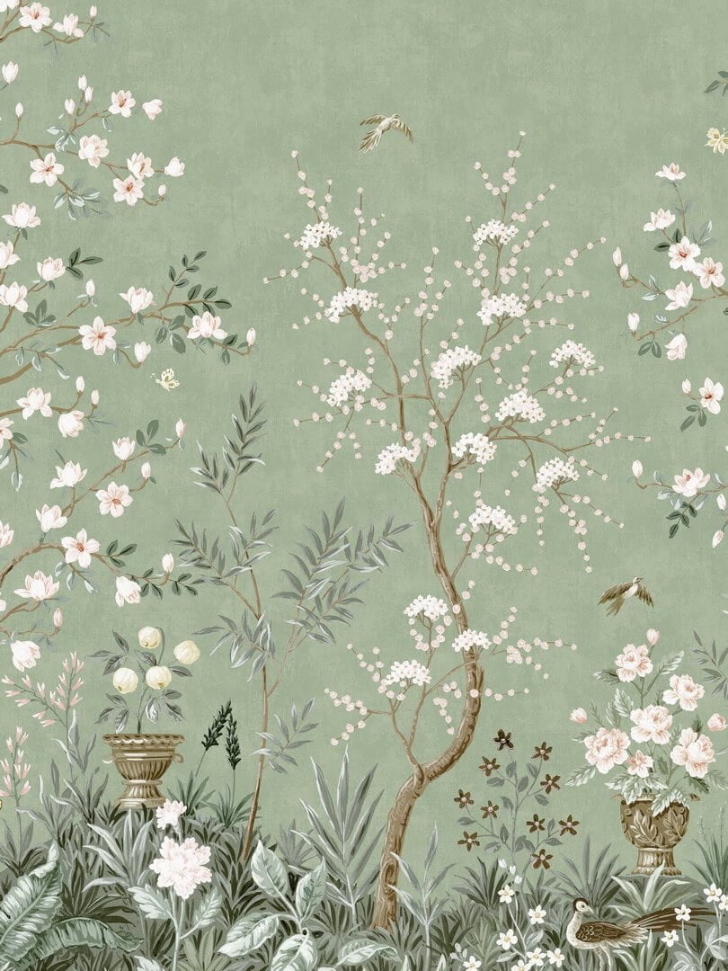 Mural ogród chinoiserie Boras Tapeter Studio 9589W Magnolia Garden Garden Collection