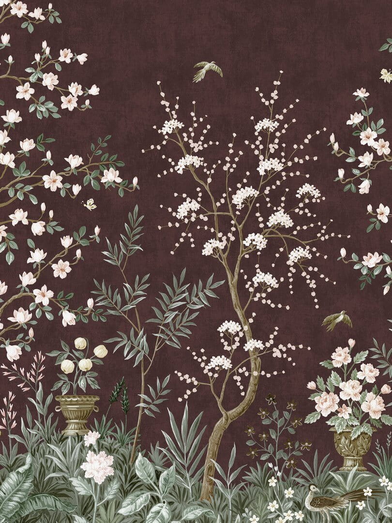 Mural ogród chinoiserie Boras Tapeter Studio 9590W Magnolia Garden Garden Collection