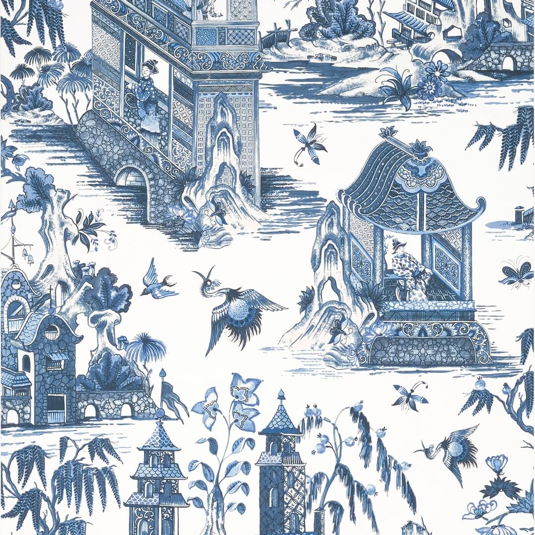 Tapeta w japońskim stylu Thibaut T13614 Grand Palace
