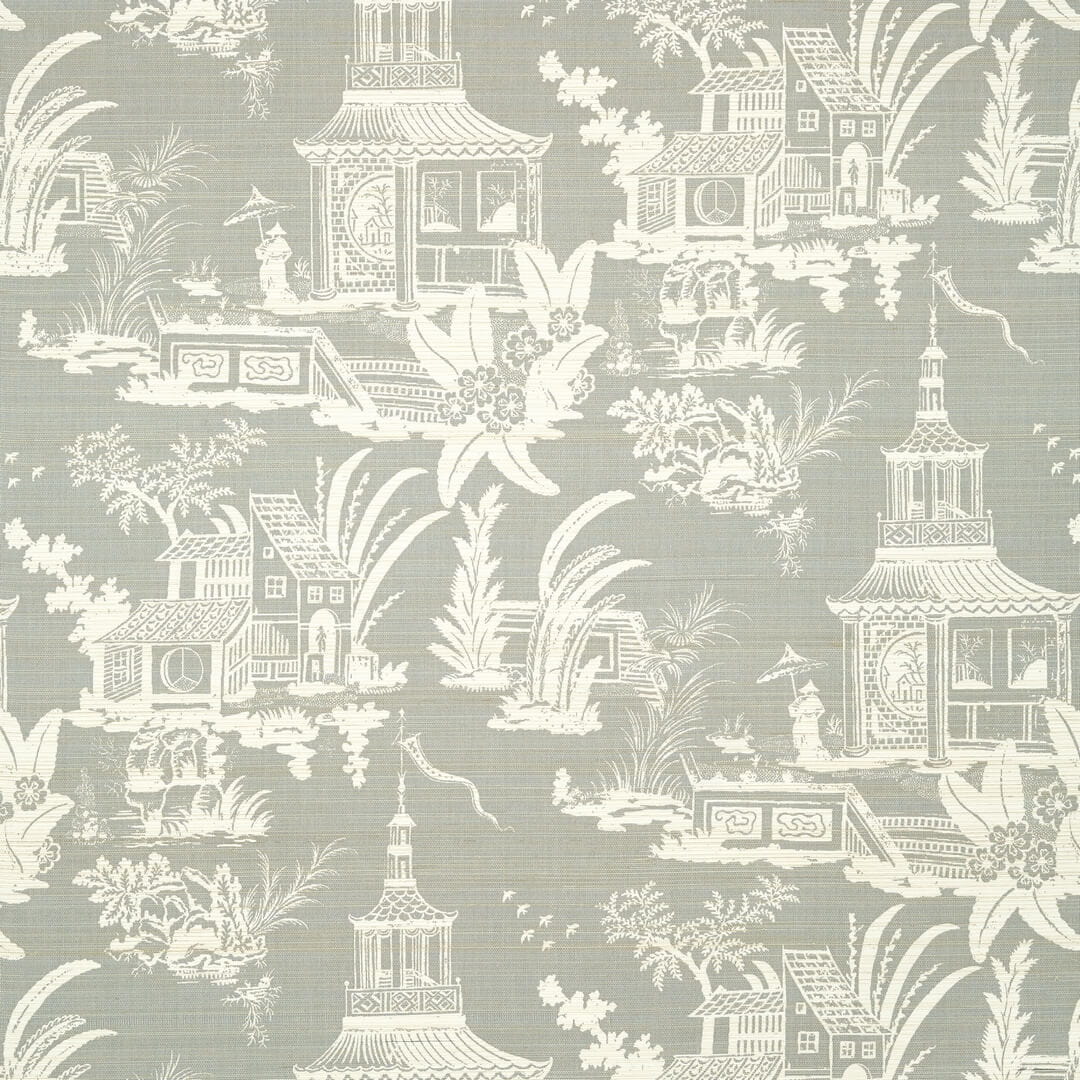 Tapeta naturalna Toile de Jouy Thibaut T13652 Empress Court Grand Palace