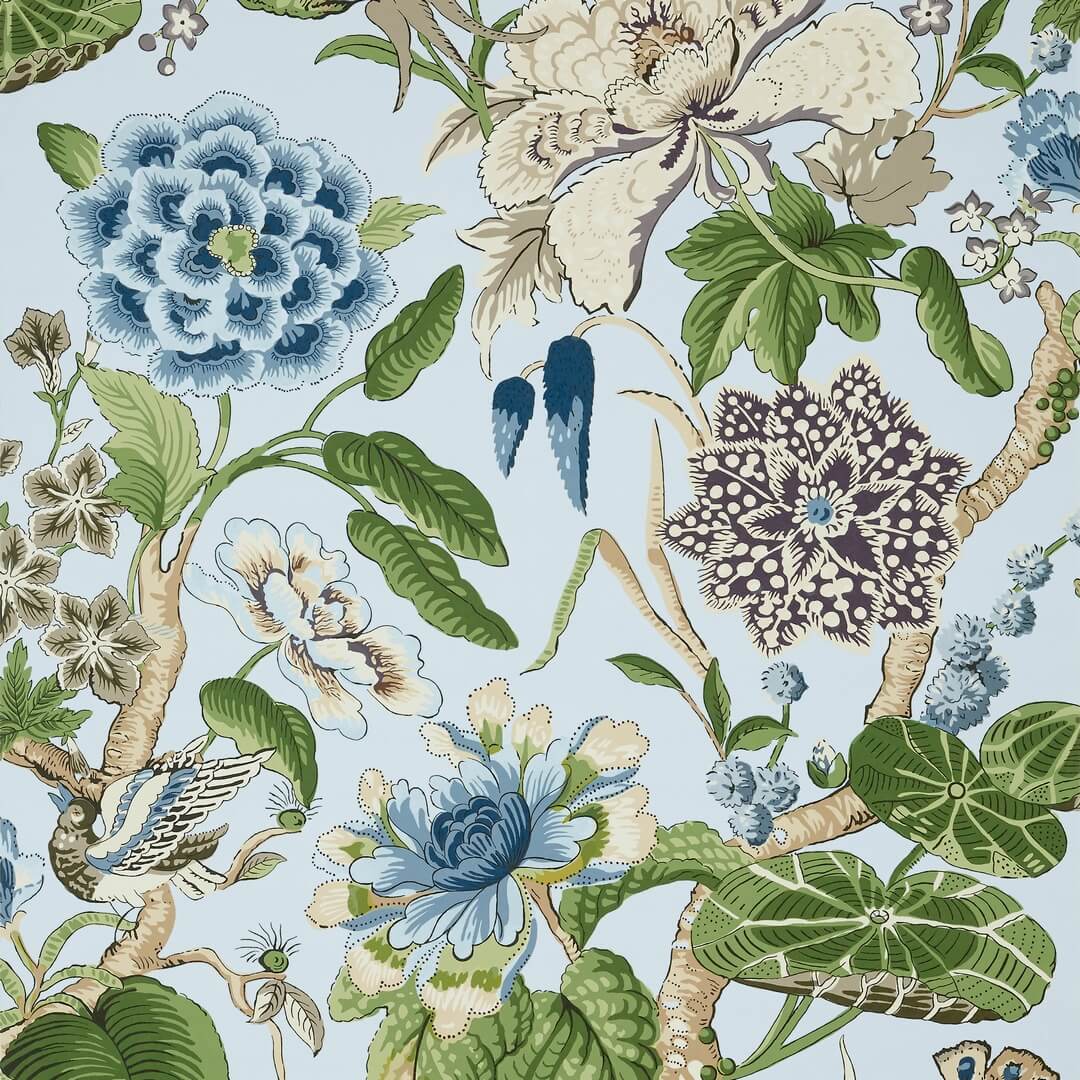 Tapeta botaniczna Thibaut T13654 Hill Garden Grand Palace