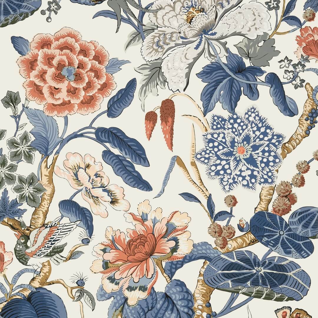 Tapeta botaniczna Thibaut T13655 Hill Garden Grand Palace