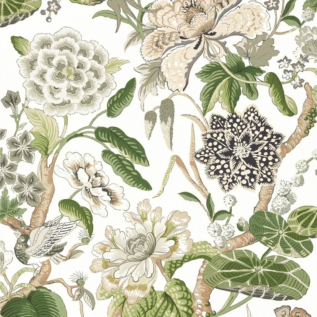 Tapeta botaniczna Thibaut T13656 Hill Garden Grand Palace