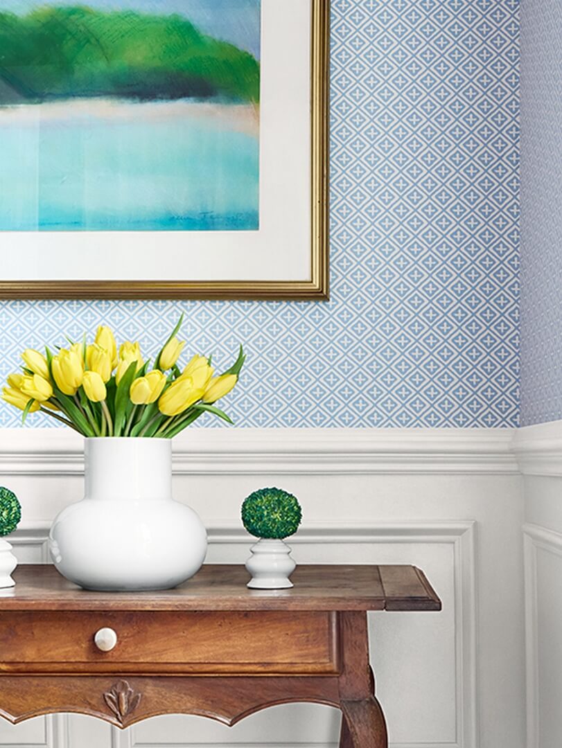 Tapeta geometryczna Thibaut T13660 Holiday Trellis Grand Palace