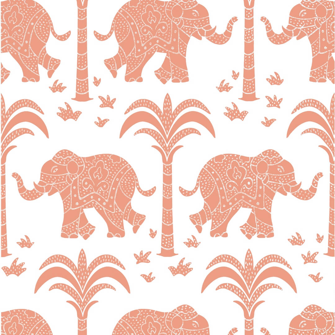 Tapeta słonie Thibaut T16203 Elephant Kisment