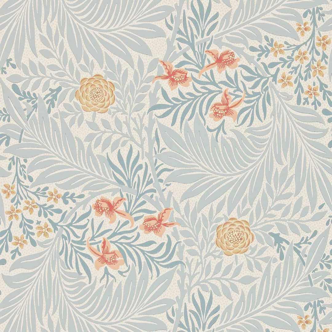 Tapeta kwiaty i liście Morris & Co. 212556 Larkspur Morris & Friends