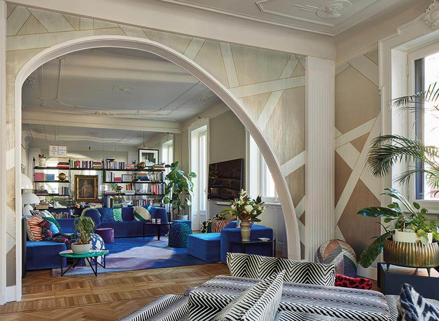 Mural geometryczny linie Jannelli & Volpi 10585 Nastri Shade Missoni Home 05