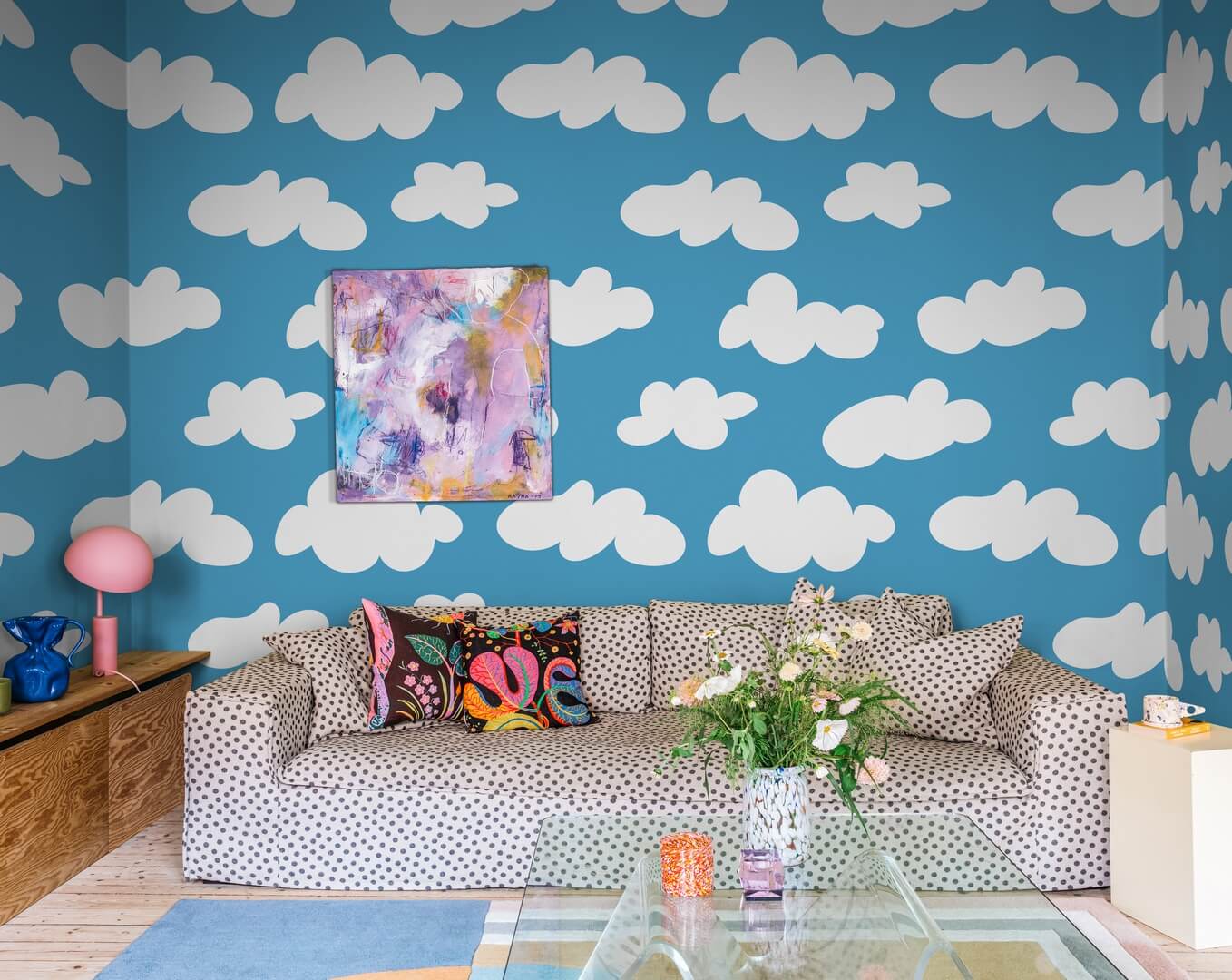 Fototapeta chmury Rebel Walls R20032 Cloudy Blue Happy Socks