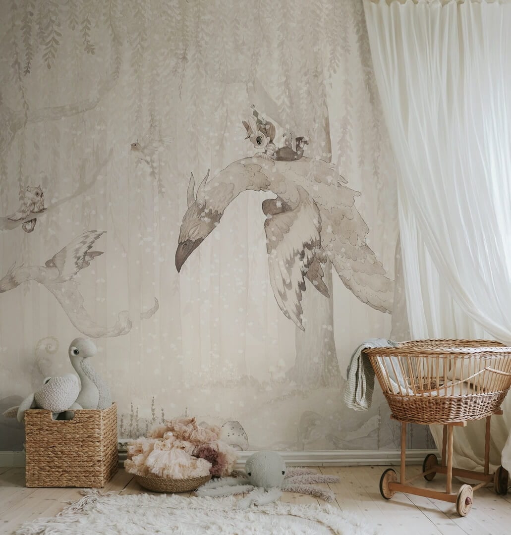 Fototapeta zaczarowany las Rebel Walls R20296 Dream Forest Boy Off White Mrs Mighetto