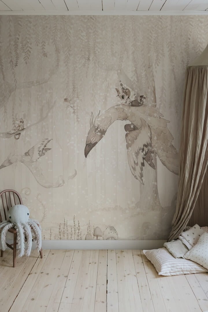 Fototapeta zaczarowany las Rebel Walls R20296 Dream Forest Boy Off White Mrs Mighetto