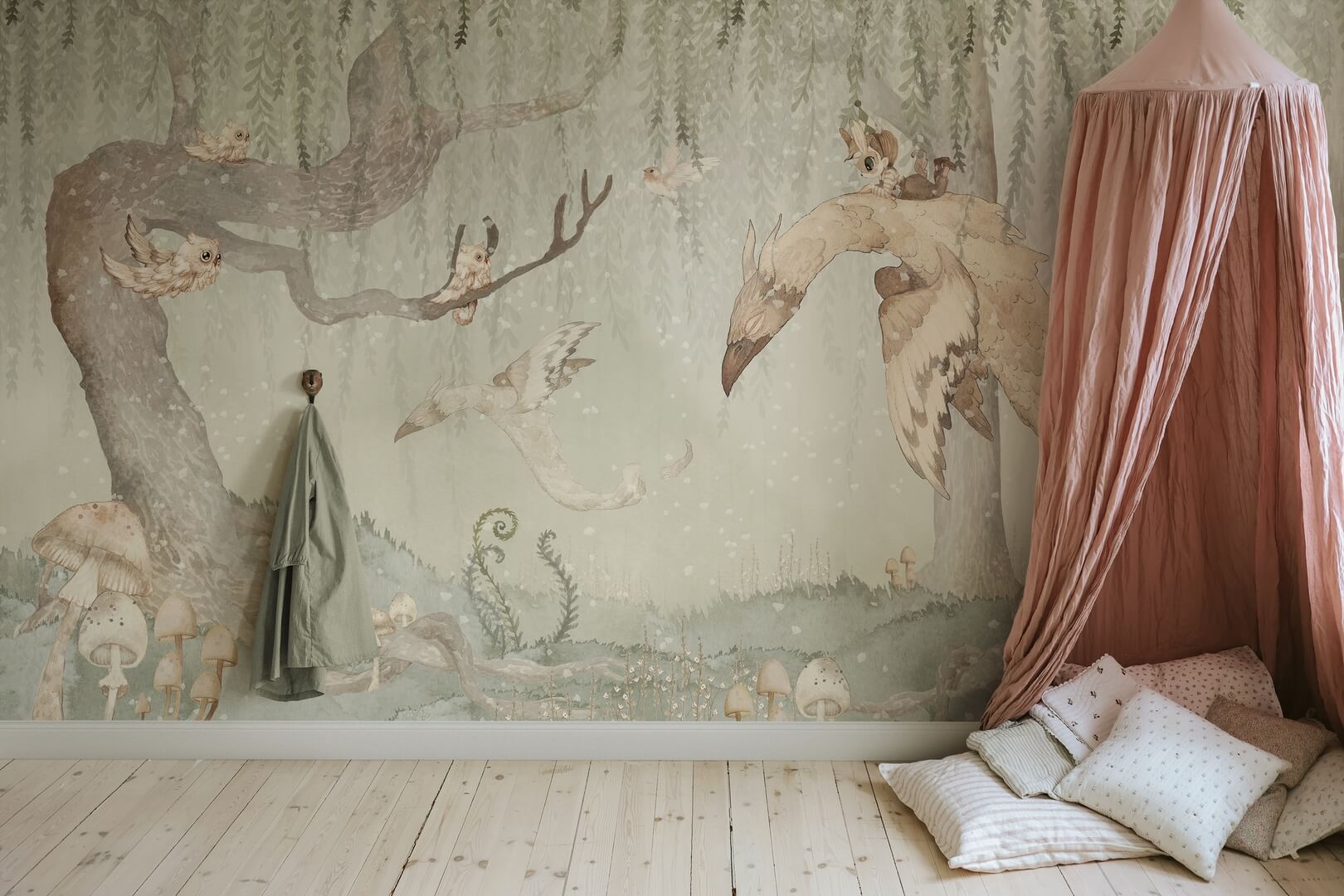 Fototapeta zaczarowany las Rebel Walls R20297 Dream Forest Boy Green Mrs Mighetto