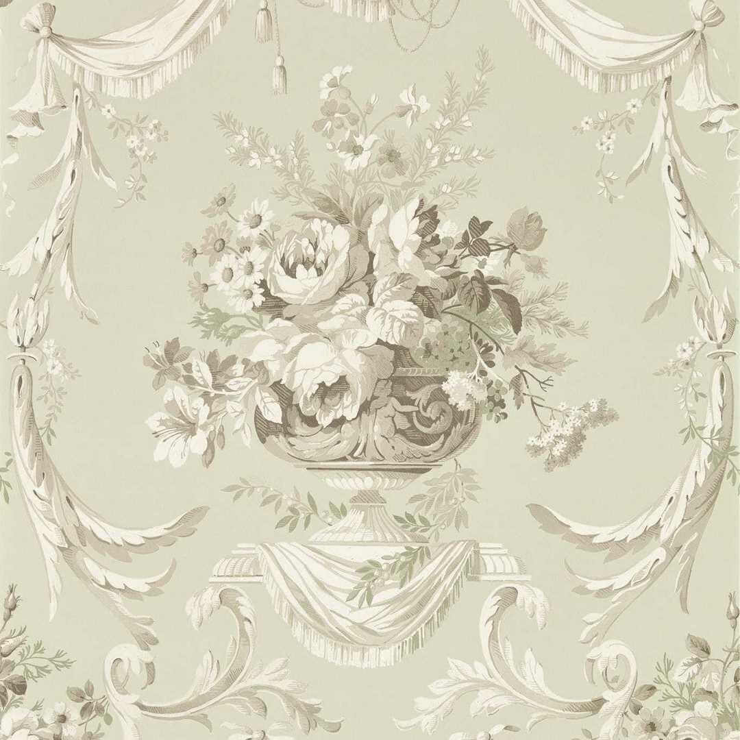 Tapeta roślinna vintage Sanderson 217318 Andromeda's Cup Giles Deacon
