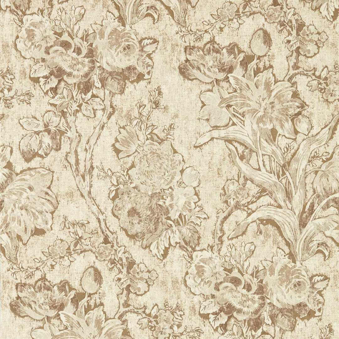 Tapeta kwiaty vintage Sanderson 217325 Fringed Tulip Toile Giles Deacon