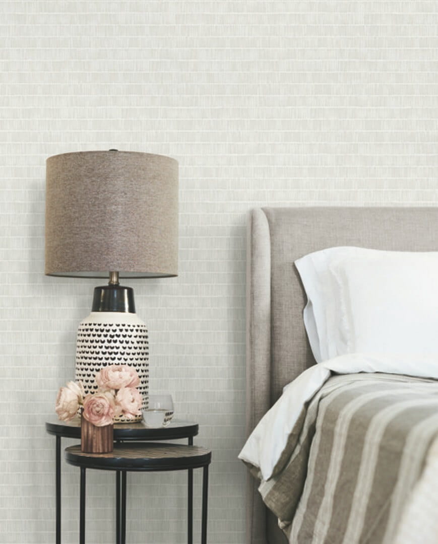 Tapeta kreski York Wallcoverings BW3811 Horizontal Hash Marks Black & White