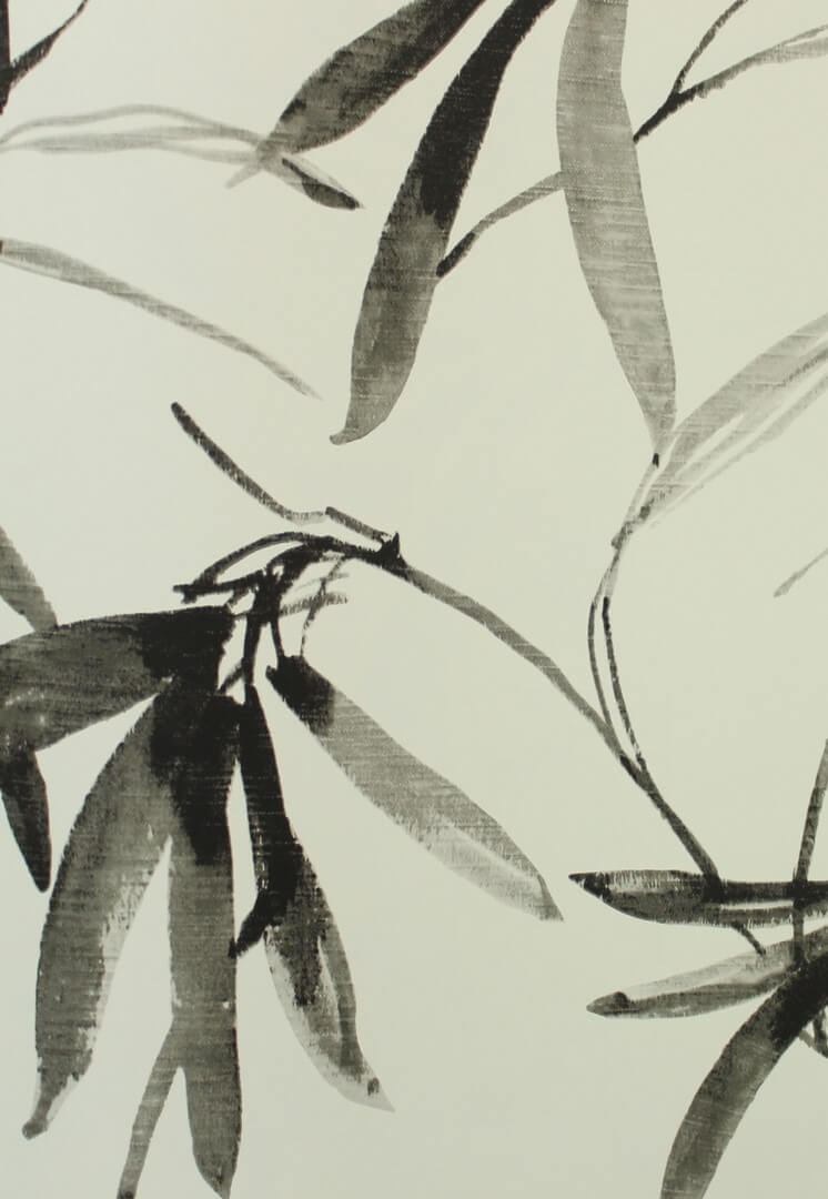 Tapeta liście bambusa York Wallcoverings BW3843 Bambo Ink Black & White