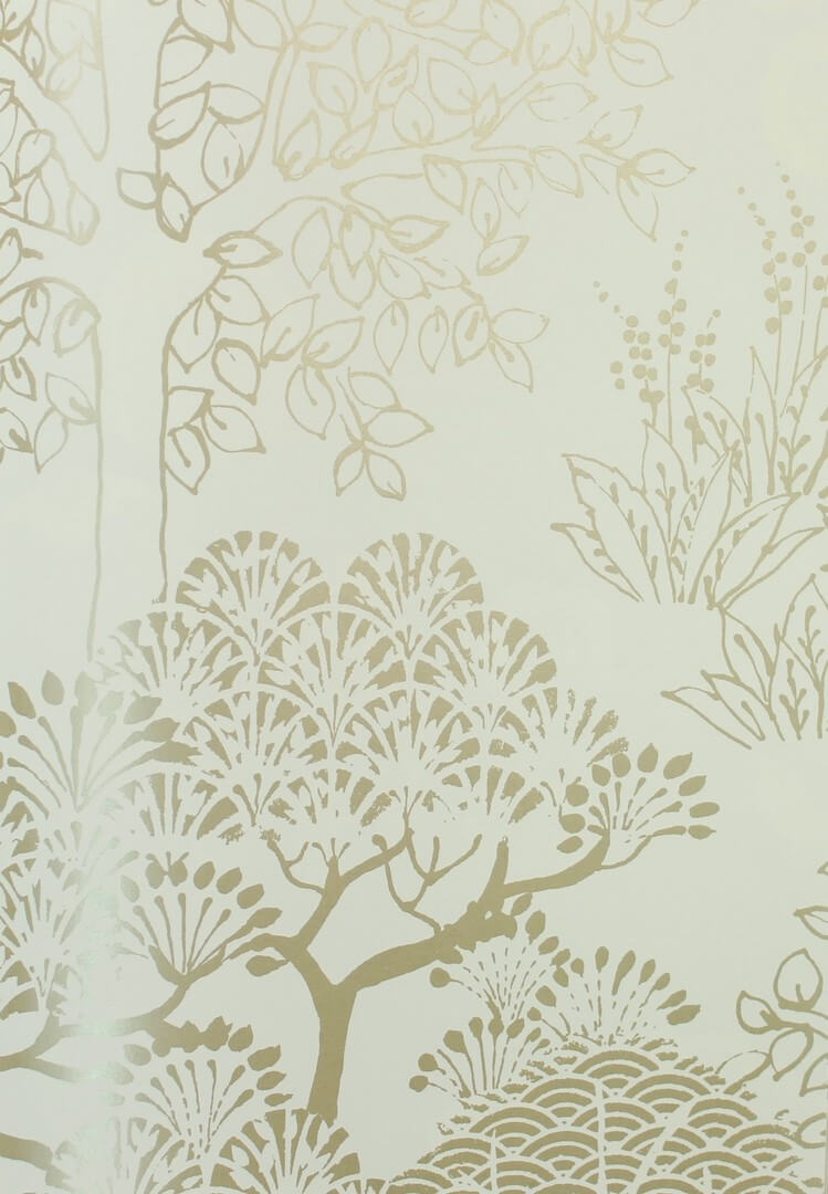 Tapeta azjatyckie drzewa York Wallcoverings BW3851 Kimono Trees Black & White