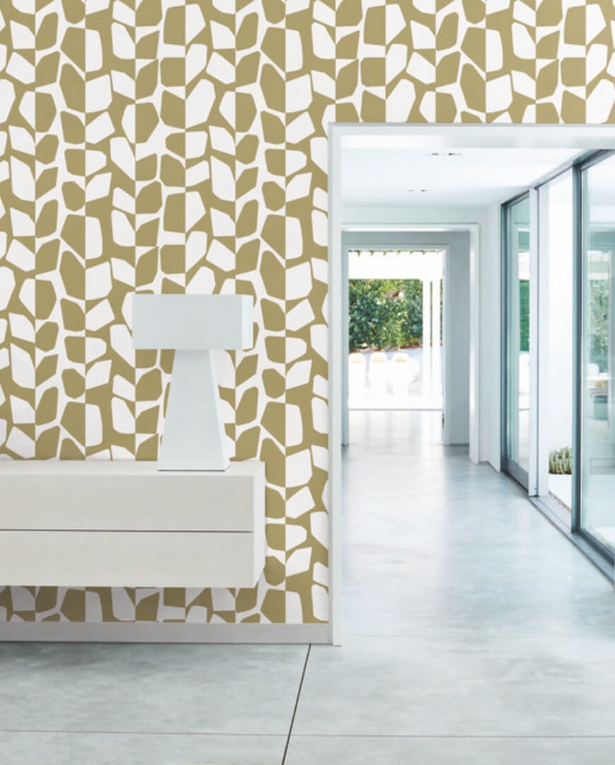 Tapeta abstrakcyjne liście York Wallcoverings BW3892 Primitive Vines Black & White
