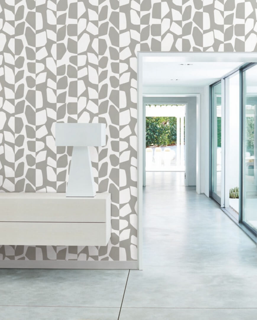 Tapeta abstrakcyjne liście York Wallcoverings BW3895 Primitive Vines Black & White