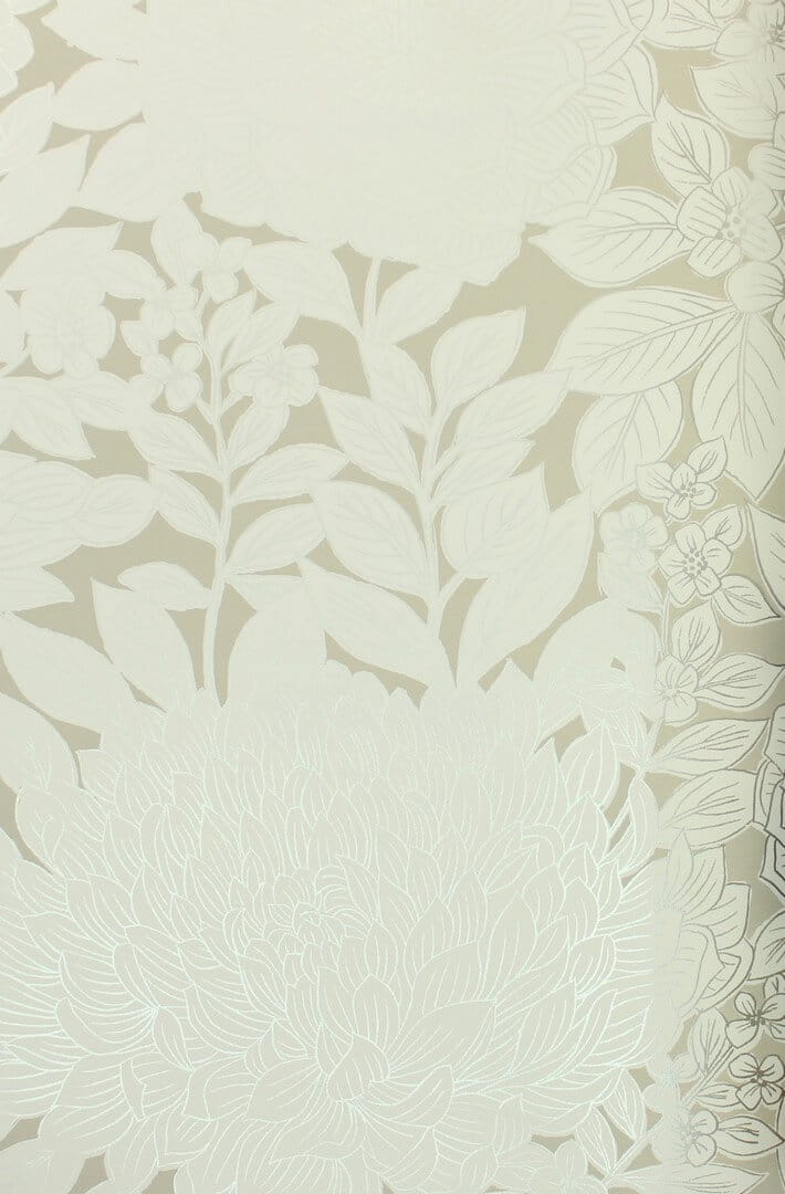 Tapeta florystyczna York Wallcoverings BW3922 Wood Block Blooms Black & White